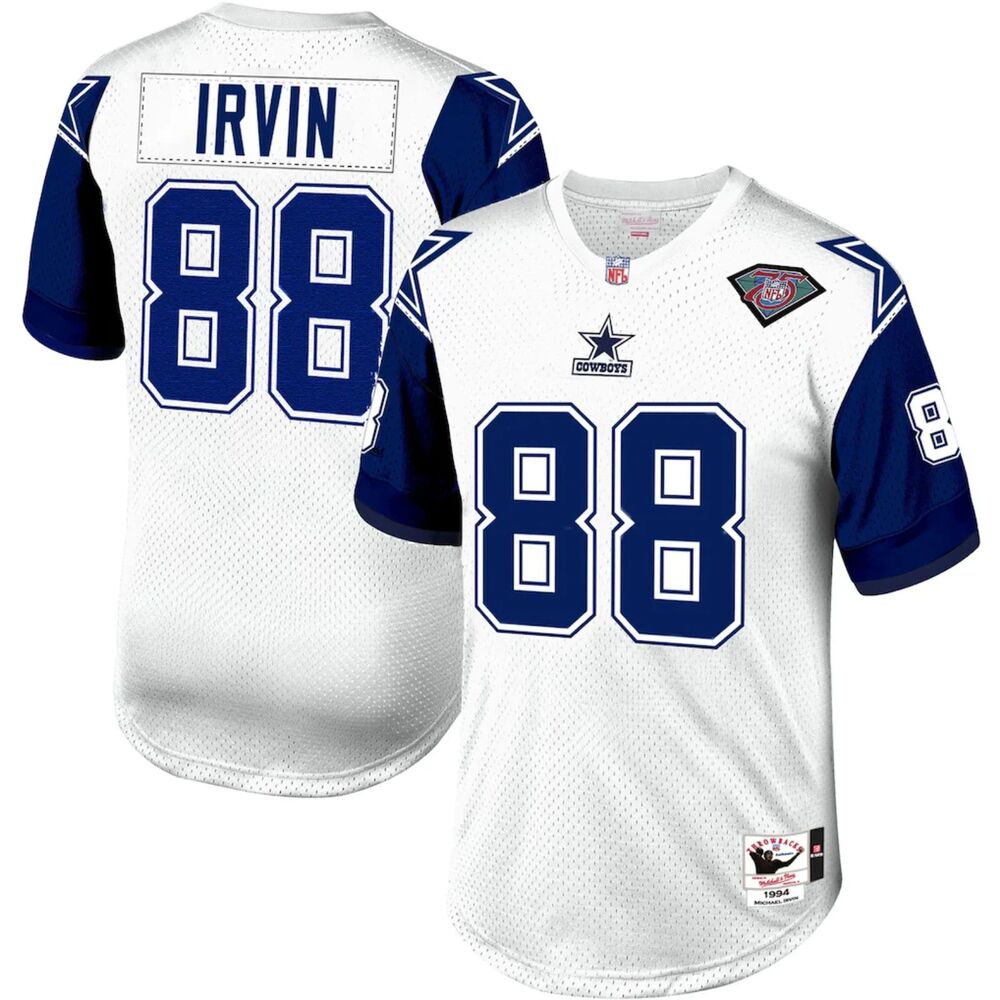 Michael Irvin Dallas Cowboys 1994 Authentic Throwback Retired Jersey White Sz 36